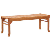 Berkfield 2-Seater Garden Bench 120 cm Solid Eucalyptus Wood