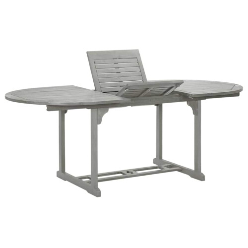 Berkfield Garden Table Grey 200x100x75 cm Solid Acacia Wood
