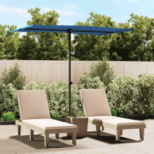 Berkfield Garden Parasol with Aluminium Pole 2x1.5 m Azure Blue