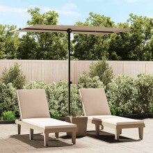 Berkfield Garden Parasol with Aluminium Pole 2x1.5 m Taupe