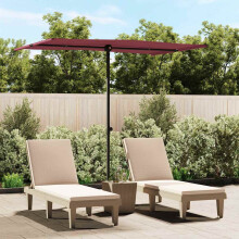 Berkfield Garden Parasol with Aluminium Pole 2x1.5 m Bordeaux Red