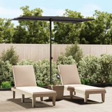 Berkfield Garden Parasol with Aluminium Pole 180x110 cm Anthracite