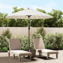 Berkfield Garden Parasol with Aluminium Pole 270 cm Sand White