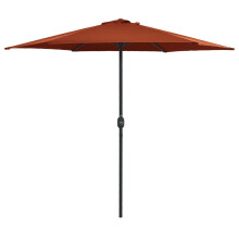 Berkfield Garden Parasol with Aluminium Pole 270x246 cm Terracotta