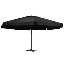 Berkfield Garden Parasol with Aluminium Pole 600 cm Black