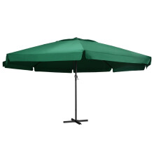 Berkfield Garden Parasol with Aluminium Pole 600 cm Green