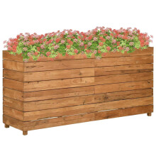 Berkfield Raised Bed 150x40x72 cm Recycled Teak Wood and Steel