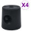Berkfield Gazebo Weights 4 pcs PE Black 1