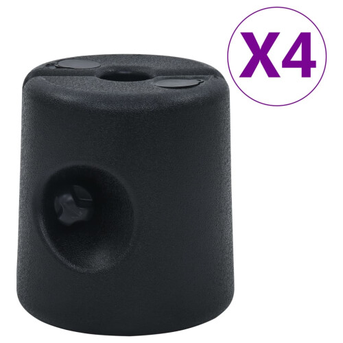 Berkfield Gazebo Weights 4 pcs PE Black