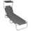 Berkfield Folding Sun Lounger with Canopy Grey Aluminium 1