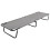 Berkfield Folding Sun Lounger Grey Steel 1