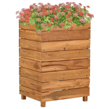 Berkfield Raised Bed 50x40x72 cm Recycled Teak Wood and Steel