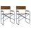 Berkfield Director's Chairs 2 pcs Steel Brown 1