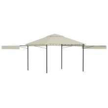 Berkfield Gazebo with Double Extended Roofs 3x3x2.75 m Cream 180 g/m