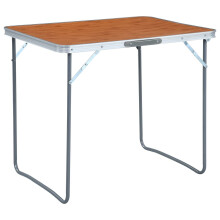 Berkfield Foldable Camping Table with Metal Frame 80x60 cm