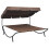 Berkfield Outdoor Lounge Bed with Canopy Brown 1
