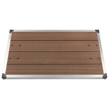 Berkfield Outdoor Shower Tray WPC Stainless Steel 110x62 cm Brown