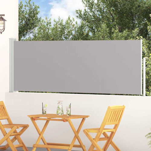 Berkfield Patio Retractable Side Awning 100x300 cm Grey