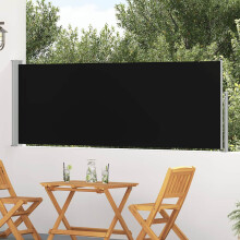 Berkfield Patio Retractable Side Awning 100x300 cm Black