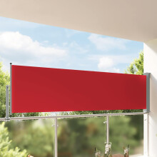 Berkfield Patio Retractable Side Awning 100x300 cm Red