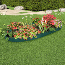 Berkfield Lawn Edgings 10 pcs Green 65x15 cm PP