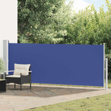 Berkfield Patio Retractable Side Awning 140x500 cm Blue