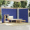 Berkfield Retractable Side Awning Blue 140x600 cm 1