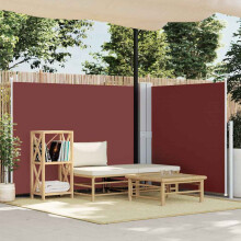 Berkfield Retractable Side Awning Brown 140x600 cm
