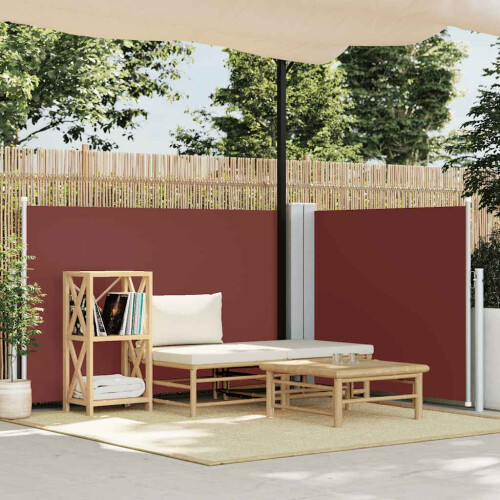 Berkfield Retractable Side Awning Brown 120x1000 cm