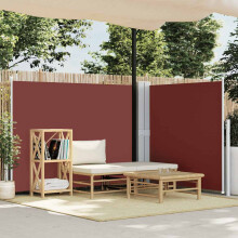 Berkfield Retractable Side Awning Brown 140x1000 cm