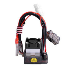 320A RC ESC Brushed Speed Controller with Cooling Fan, Power Output and Low Voltage Protection for Car Truck Boat