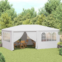 Berkfield Professional Party Tent with Side Walls 4x6 m White 90 g/m?