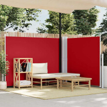 Berkfield Retractable Side Awning Red 140x1000 cm