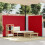 Berkfield Retractable Side Awning Red 140x1000 cm 1
