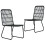 Berkfield Garden Chairs 2 pcs Poly Rattan Black 1