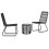 Berkfield 3 Piece Bistro Set Poly Rattan Black 1