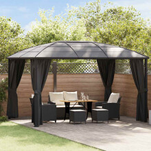 Berkfield Gazebo with Curtains 400x300x265 cm Anthracite