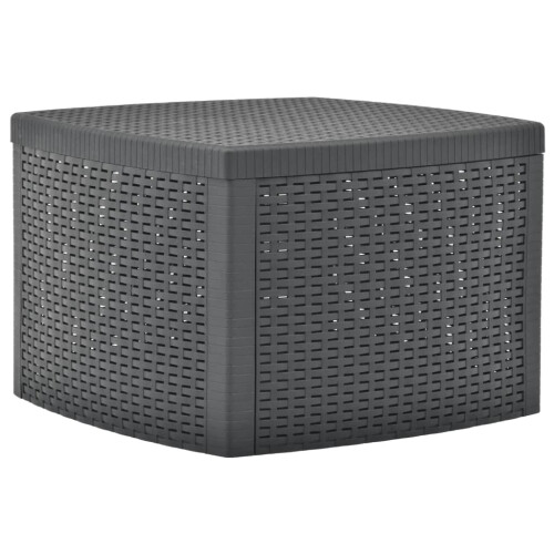 Berkfield Side Table Anthracite 54x54x36.5 cm Plastic