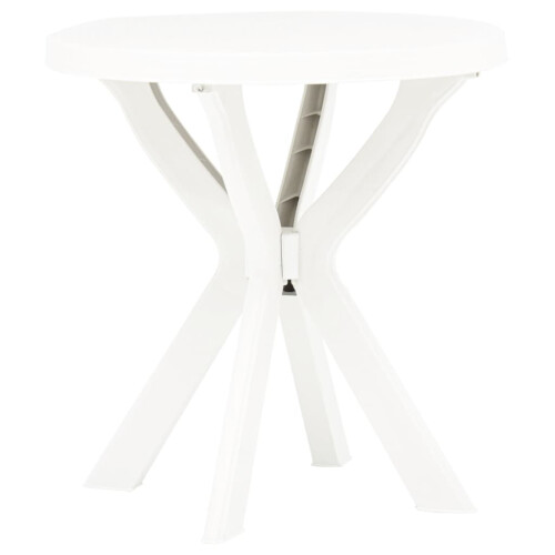 Berkfield Bistro Table White ò70 cm Plastic