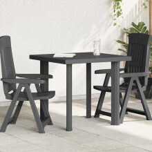 Berkfield Garden Table Anthracite 80x75x72 cm Plastic
