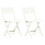 Berkfield Folding Garden Chairs 2 pcs Plastic White 1