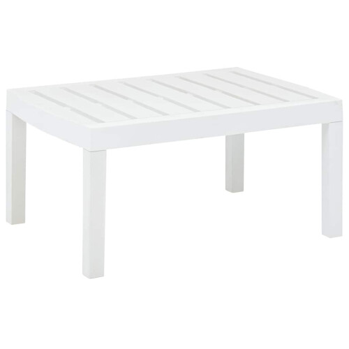 Berkfield Garden Table White 78x55x38 cm Plastic