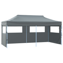 Berkfield Professional Folding Party Tent with 4 Sidewalls 3x6 m Steel Anthracite