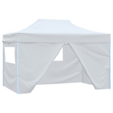 Berkfield Foldable Party Tent with 4 Sidewalls 3x4.5 m White