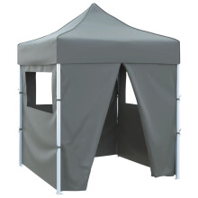 Berkfield Professional Folding Party Tent with 4 Sidewalls 2x2 m Steel Anthracite