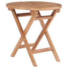 Berkfield Folding Garden Table 45 cm Solid Teak Wood