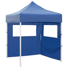 Berkfield Professional Folding Party Tent with 2 Sidewalls 2x2 m Steel Blue
