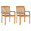Berkfield Stacking Garden Dining Chairs 2 pcs Solid Teak Wood 1