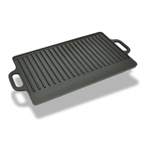Berkfield Grill Platter Cast Iron Reversible 50x23 cm