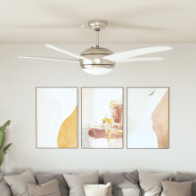 Berkfield Ornate Ceiling Fan with Light 128 cm White